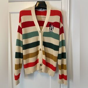 Disney Minnie Mouse Striped Cardigan with Cute Mouse Buttons